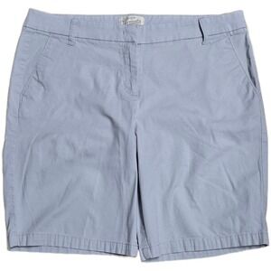J. Crew Bermuda Shorts Women's Size 8 Light Gray Cotton Blend Chino Casual